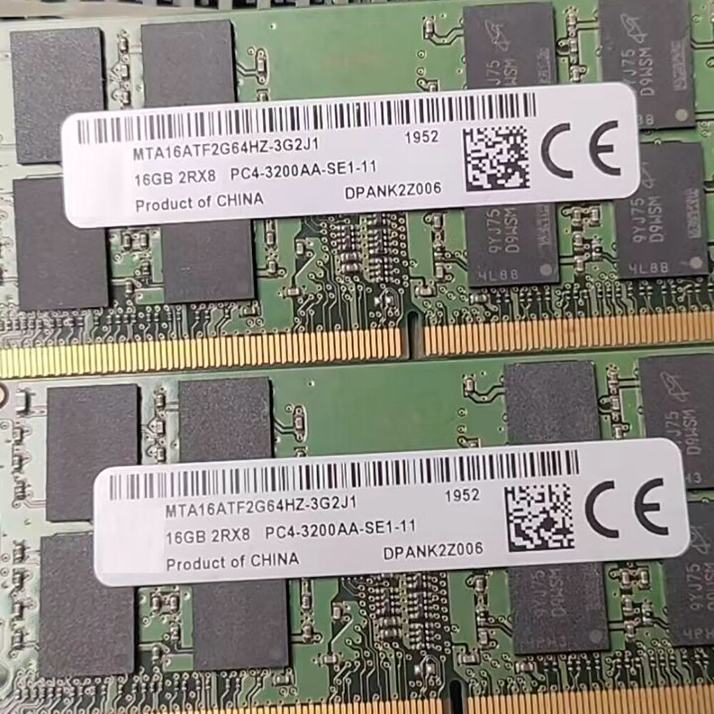 MT RAM MTA16ATF2G64HZ-3G2J1, 16G, 16GB, 2RX8, DDR4, 3200 Ʈ ޸,  , ǰ, 1 